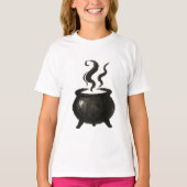 Witch’s Brew – Minimalist Halloween Cauldron on T-Shirt (Vorderseite)