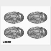 WITCH, SCHWARZE KATZE-BUGGY GOTHIC STICKERS SHEEOv (Blatt)