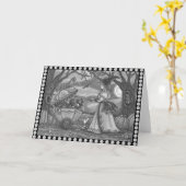 WITCH, SCHWARZE KATZE-BUGGY, Grußkartenleere Karte (Gelbe Blume)