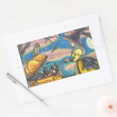 WITCH, SCHWARZE KATZE-BUGGY-KABEL-KABEL RECHTECKIGER AUFKLEBER (Umschlag)