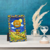 WITCH, SCHWARZE KATZE IN HOT AIR BALLOON FOLART SP FOTOPLATTE (Seite)