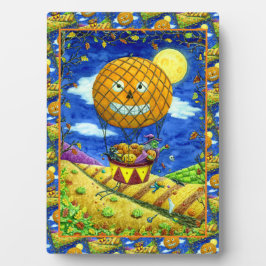 WITCH, SCHWARZE KATZE IN HOT AIR BALLOON FOLART SP FOTOPLATTE