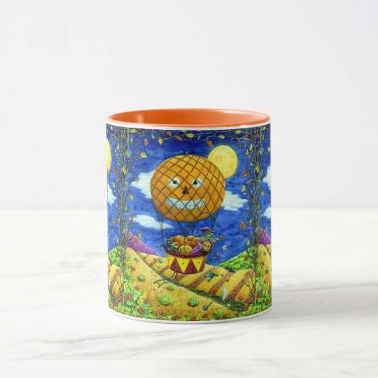 WITCH, SCHWARZE KATZE IN HOT AIR BALLOON FOLART SP TASSE (Zentrum)