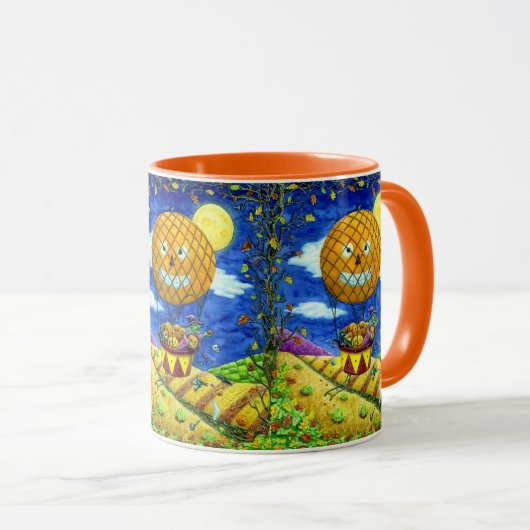 WITCH, SCHWARZE KATZE IN HOT AIR BALLOON FOLART SP TASSE (VorderseiteRechts)