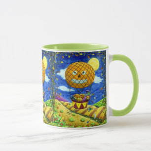 WITCH, SCHWARZE KATZE IN HOT AIR BALLOON FOLART SP TASSE