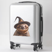 Witch Sloth Halloween trick or treat spooky pumpki Aufkleber (Koffer)
