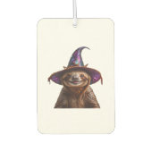 Witch Sloth Halloween trick or treat spooky pumpki Autolufterfrischer (Vorderseite)