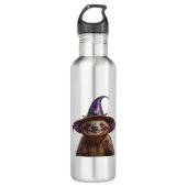 Witch Sloth Halloween trick or treat spooky pumpki Edelstahlflasche (Vorderseite)
