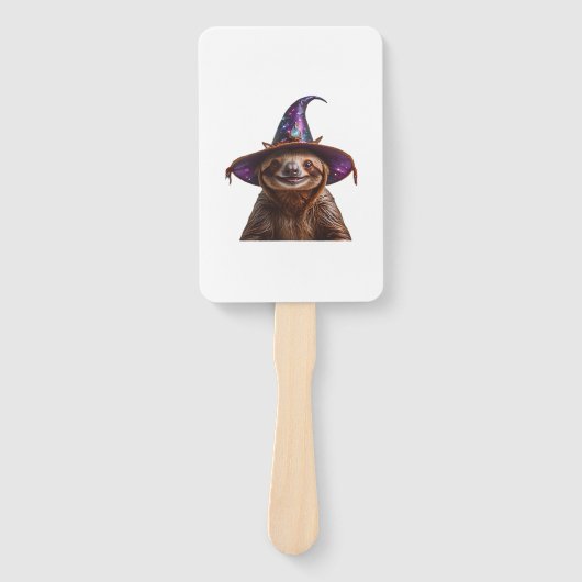 Witch Sloth Halloween trick or treat spooky pumpki Fächer (Vorderseite)