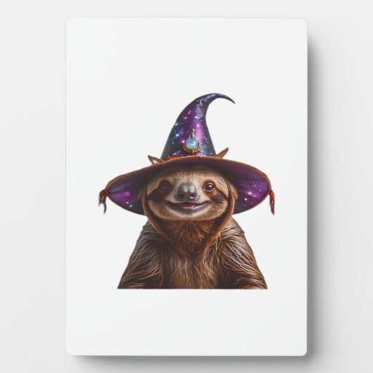 Witch Sloth Halloween trick or treat spooky pumpki Fotoplatte (Vorderseite)