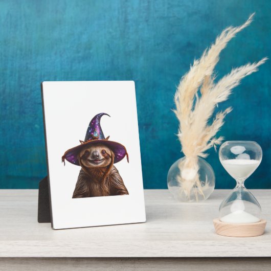 Witch Sloth Halloween trick or treat spooky pumpki Fotoplatte (Seite)