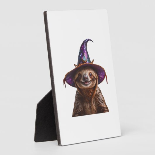 Witch Sloth Halloween trick or treat spooky pumpki Fotoplatte (Seite)
