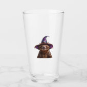 Witch Sloth Halloween trick or treat spooky pumpki Glas (Vorderseite)