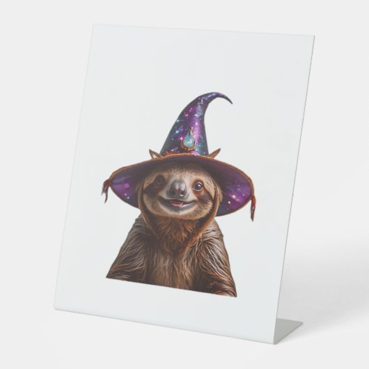 Witch Sloth Halloween trick or treat spooky pumpki Sockelschild (Vorderseite)