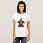 Witch Sloth Halloween trick or treat spooky pumpki T-Shirt (Vorne ganz)