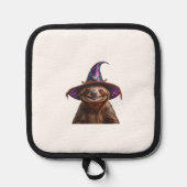 Witch Sloth Halloween trick or treat spooky pumpki Topflappen (Vorderseite)