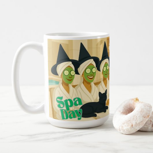 Witch Spa Day Funny Humor Kaffeetasse (Mit Donut)