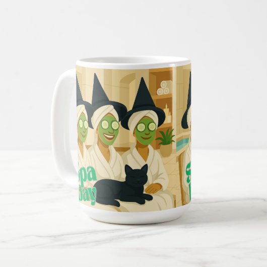 Witch Spa Day Funny Humor Kaffeetasse (Vorderseite Links)
