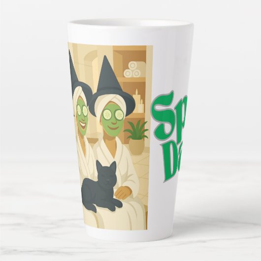 Witch Spa Day Funny Humor Milchtasse (Vorderseite)