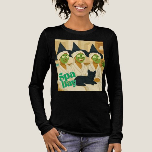 Witch Spa Day Funny Humor Tri-Blend Shirt (Vorderseite)
