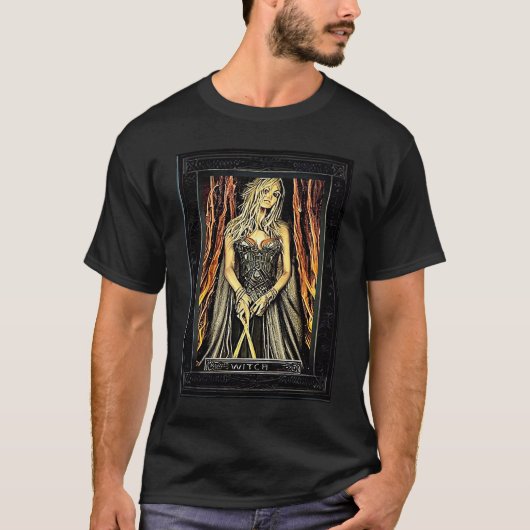 Witch Tarot Card Gothic T-Shirt (Vorderseite)