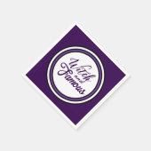 Witch themed Purple Halloween Party Design Serviette (Ecke)