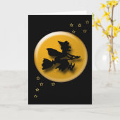 WItch und der Mond Karte (Gelbe Blume)