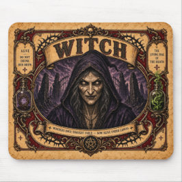 Witch, Vintage Circus Monster Mousepad