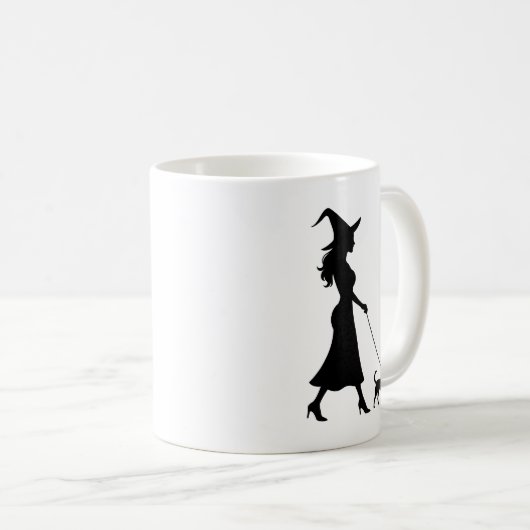 Witch Walking Chihuahua  Kaffeetasse (VorderseiteRechts)