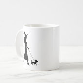 Witch Walking Chihuahua Kaffeetasse (Vorderseite Links)