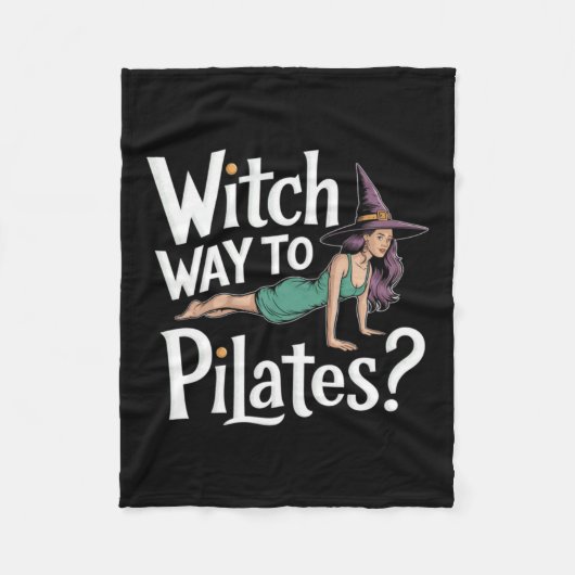 Witch Way To Lates Funny Halloween Lates Yoga Refo Fleecedecke (Vorderseite)