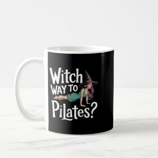 Witch Way To Lates Funny Halloween Lates Yoga Refo Kaffeetasse (Links)