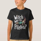 Witch Way To Lates Funny Halloween Lates Yoga Refo T-Shirt (Vorderseite)