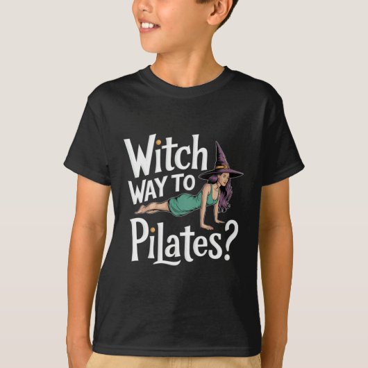 Witch Way To Lates Funny Halloween Lates Yoga Refo T-Shirt (Vorderseite)