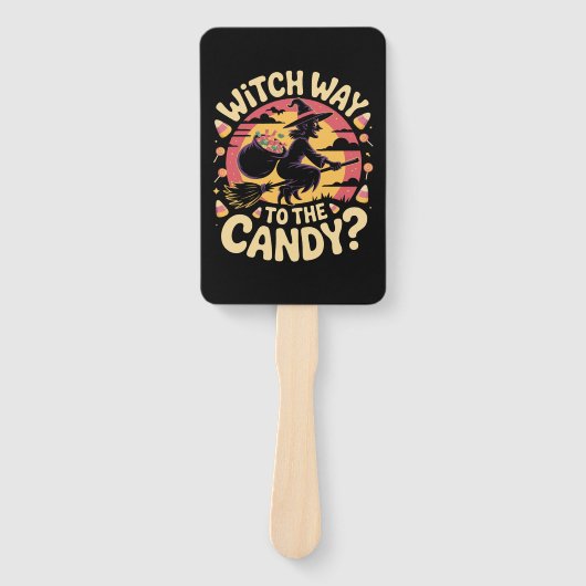 Witch Way to the Candy Halloween T-shirt Fächer (Vorderseite)