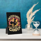 Witch Way to the Candy Halloween T-shirt Fotoplatte (Seite)