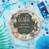 Witch Way to the Party' Kids Halloween Birthday Pappteller (Party)