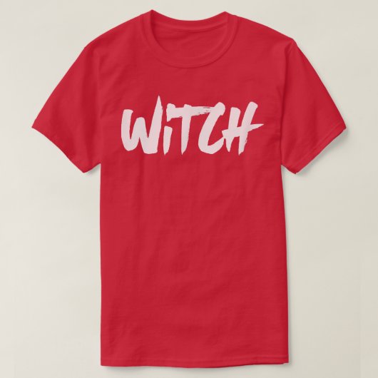 Witch Word Wiccan Religion Spellcaster T-Shirt (Design vorne)