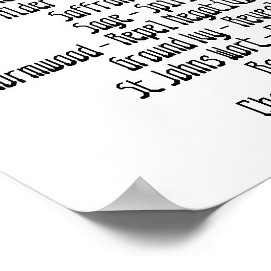 Witchcraft Herbs Psychische Entwicklung Zauber Pos Poster (Ecke)