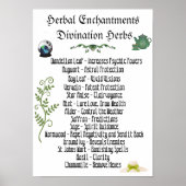 Witchcraft Herbs Psychische Entwicklung Zauber Pos Poster (Vorne)