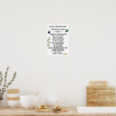 Witchcraft Herbs Psychische Entwicklung Zauber Pos Poster (Küche)