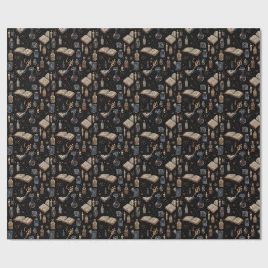 Witchcraft Potion Pattern – Halloween Magic Geschenkpapier (Flach)