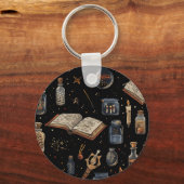 Witchcraft Potion Pattern – Halloween Magic Schlüsselanhänger (Rückseite)