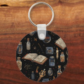 Witchcraft Potion Pattern – Halloween Magic Schlüsselanhänger (Vorderseite)