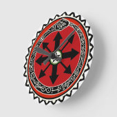 Witchcraft-Symbol für Chaos Runde Wanduhr (Winkel)