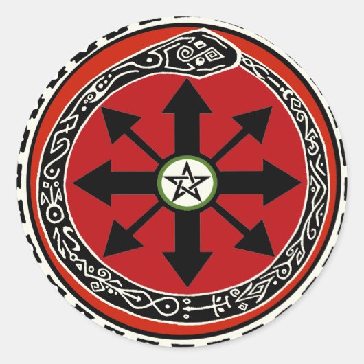 Witchcraft-Symbol für Chaos Runder Aufkleber (Vorderseite)
