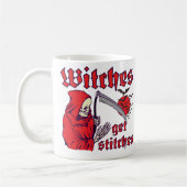 WITCHES BEKOMMEN STITCHEN lustig beängstigenden ha Kaffeetasse (Links)
