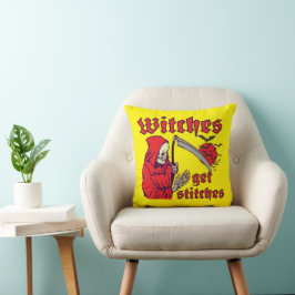 WITCHES BEKOMMEN STITCHEN lustig beängstigenden ha Kissen