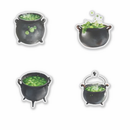 Witches Black Cauldron Aufkleber (Vorderseite)