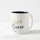 WITCHES BREW Typografie Halloween Festival Zweifarbige Tasse (VorderseiteRechts)